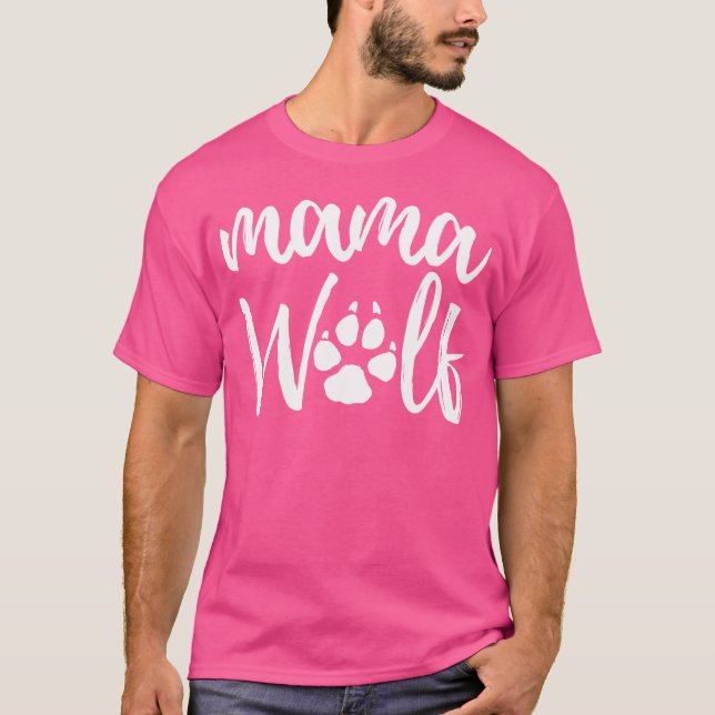 Camiseta Mama Wolf Wolves Wild Lover Mãe Mulheres Mãe (Frente)