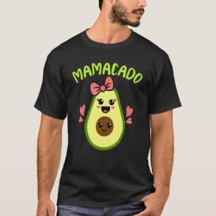 Camiseta Mamacado Abacate Mãe Anúncio de Gravidez Vegana 