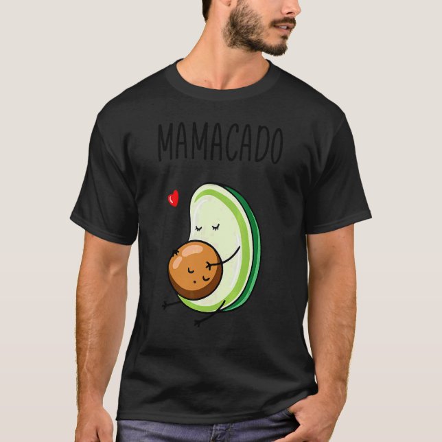 Camiseta Mamacado Avocado Grávida Mãe Gravidez Avo (Frente)
