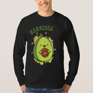 Camiseta Mamacado Cute Avocado Engraçado Mãe-Minha Mãe Frut