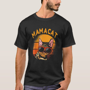 Camiseta Mamacat Vintage Cat Mom Retro Mother's Day Women D