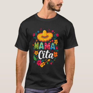 Camiseta Mamacita Engraçada Cinco De Maio Flor Mexicana Mam