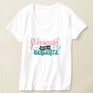 Camiseta Mamacita precisa de uma Margarita, Férias, Bar Ed