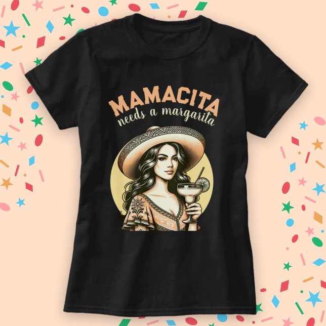 Camiseta Mamacita Precisa De Uma Vintage Margarita (Mamacita Needs A Margarita Vintage T-Shirt)