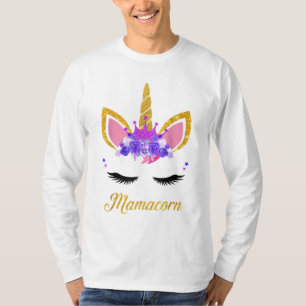 Camiseta Mamacorn Cute Unicorn Mãe Mãe do Unicórnio Gi