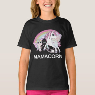 Camiseta MamaCorn - Mamãe Unicórn e bebê, Dia de as mães