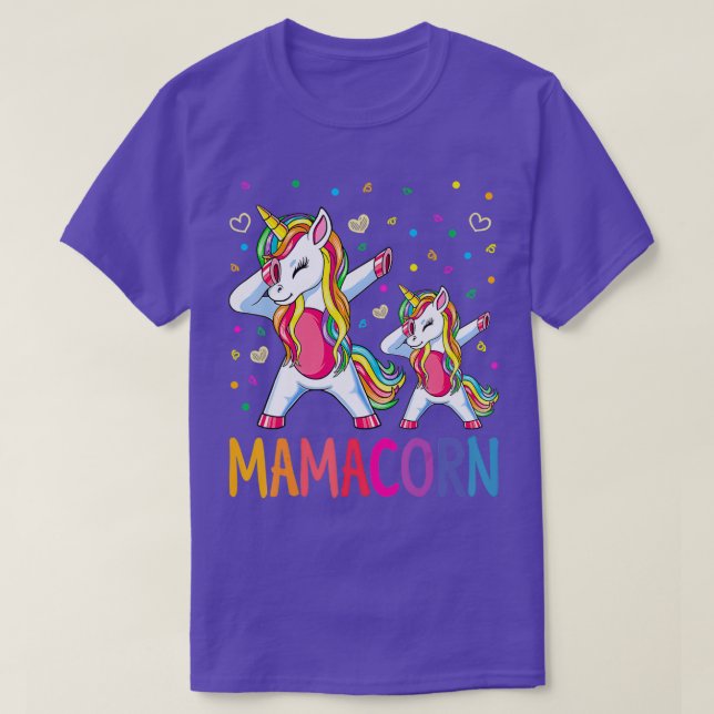 Camiseta Mamacorn Unicorn Costume Dia de as mães Mãe (Frente do Design)