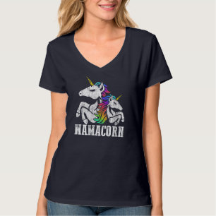 Camiseta Mamacorn Unicorn para Dias de as mães Mulheres Pre