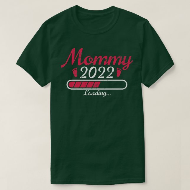 Camiseta Mamãe 2022 Gravidez Brevemente será mãe bebê sh (Frente do Design)