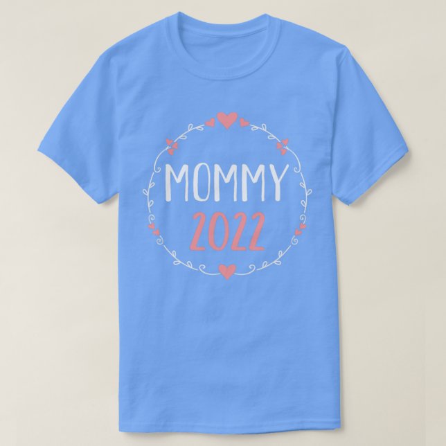 Camiseta Mamãe 2022 para anúncio de gravidez (Frente do Design)
