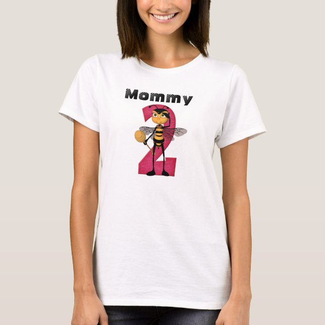 Camiseta ***Mamãe 2Camisa-T de maternidade das mulheres de  (Frente)