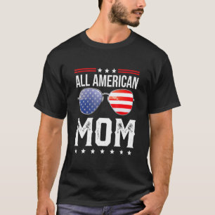 Camiseta Mamãe 4 De Julho Mulher Todos Os Americanos Bandei