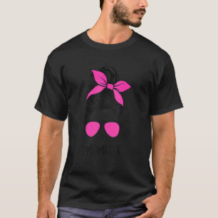 Camiseta Mamãe A vida é rosa Óculos escuros Mensageiros Bun