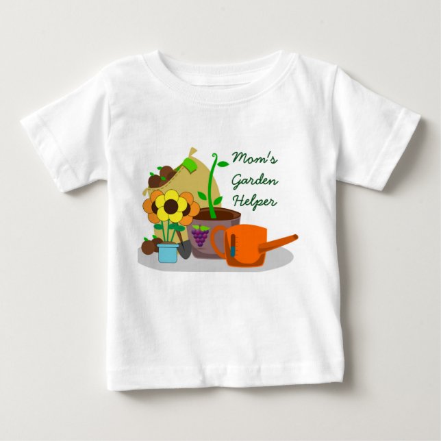 Camiseta Mamãe Ajuda no Jardim Fofo (Frente)