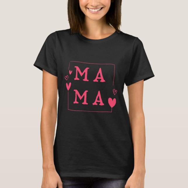 Camiseta mamãe ama o dia da mãe (Frente)