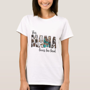 Camiseta Mamãe Ama Seu Couve-Leopardo Para Mulher Mama