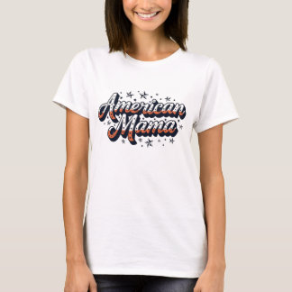 Camiseta Mamãe Americana – Mãe Patriota dos EUA