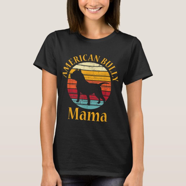 Camiseta Mamãe Americana Mamãe Bulldog Oferecida Bull Dog O (Frente)