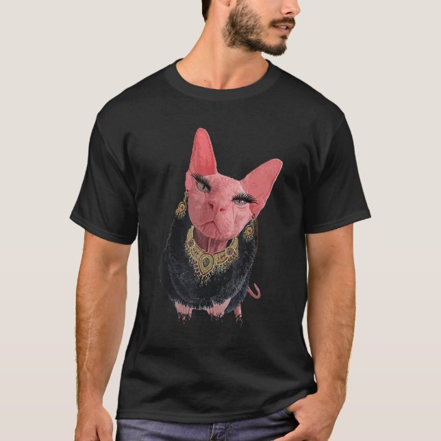 Camiseta Mamãe Bingus Meu Querido Gato Sphinx Sphynx Sem Ca (Frente)