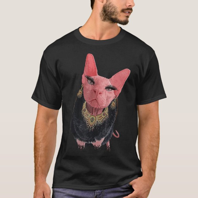 Camiseta Mamãe Bingus Meu Querido Gato Sphinx Sphynx Sem Ca (Frente)