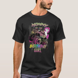 Camiseta Mamãe Bonita De Uma Garota De Caminhão De Monstro
