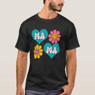 Camiseta Mamãe Bonita Floral Groovy Feliz Dia das Mães