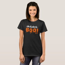 Camiseta Mamãe Boo Orange Halloween Family