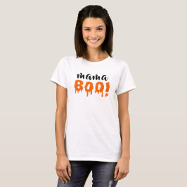 Camiseta Mamãe Boo Orange Halloween Family