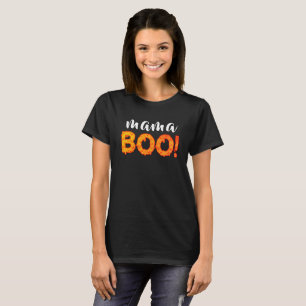 Camiseta Mamãe Boo Orange Halloween Family