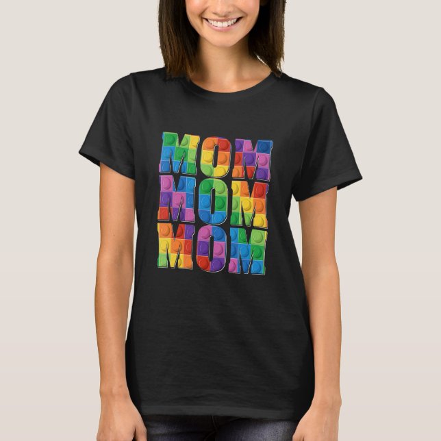 Camiseta Mamãe Brick Builder bloqueia mestre construtor mãe (Frente)