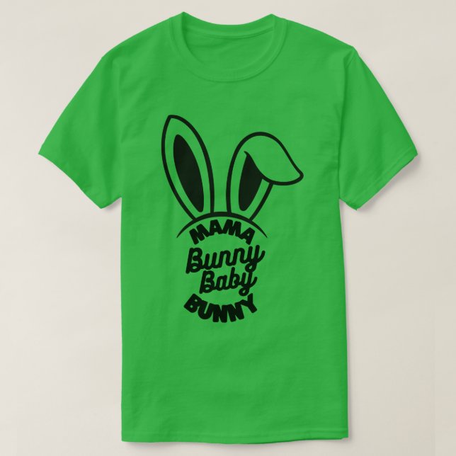 Camiseta Mamãe bunny baby bunny ideia de presente mãe 2 (Frente do Design)