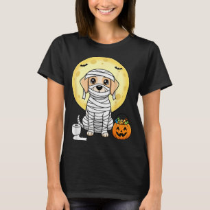 Camiseta Mamãe Cachorrinho Fofo de Halloween Lua Cheia Truq