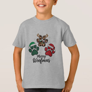 Camiseta Mamãe Cachorro Natal Alegre Woofmas Amante de Cach
