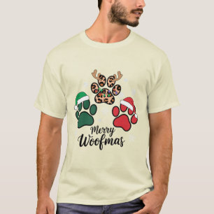 Camiseta Mamãe Cachorro Natal Feliz Woofmas Amante de Cacho