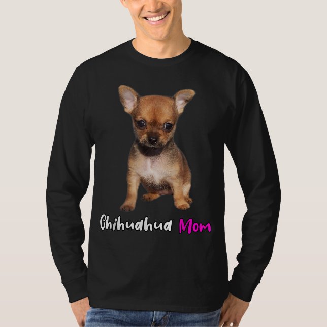 Camiseta Mamãe Chihuahua cachorros presentes (Frente)