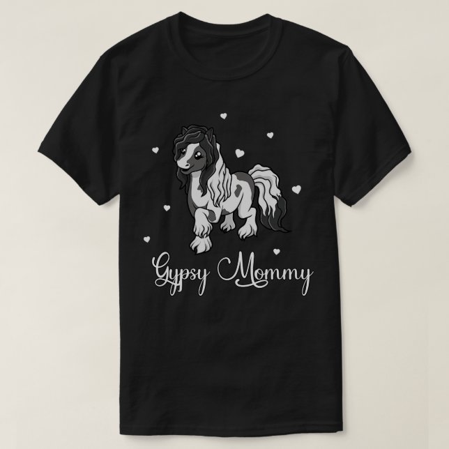 Camiseta Mamãe cigana do cavalo (Frente do Design)