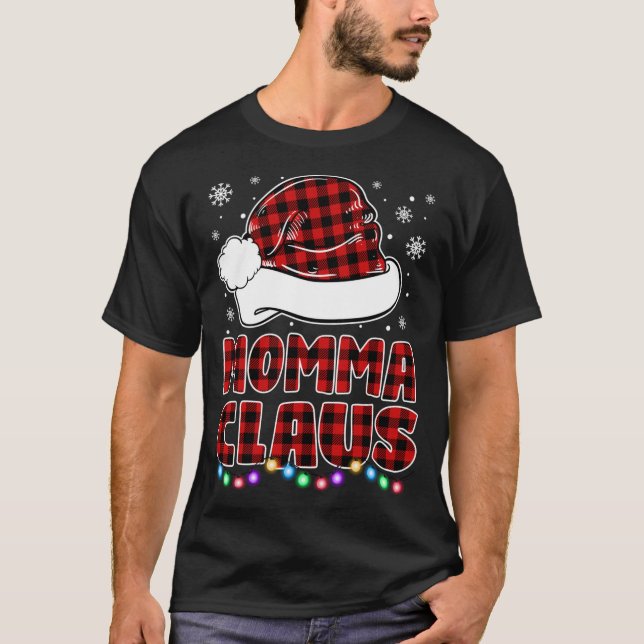 Camiseta Mamãe Claus Engraçado Vovó Correspondente Natal Fa (Frente)