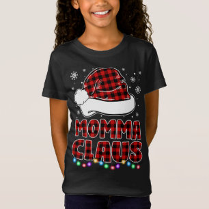 Camiseta Mamãe Claus Engraçado Vovó Correspondente Natal Fa