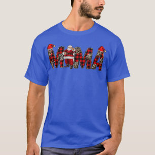 Camiseta Mamãe Claus Feliz Natal Engraçado Mãe Lover Leopar