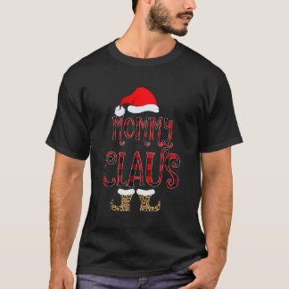 Camiseta Mamãe Claus Leopard Natal Papais noeis Pajama Dota
