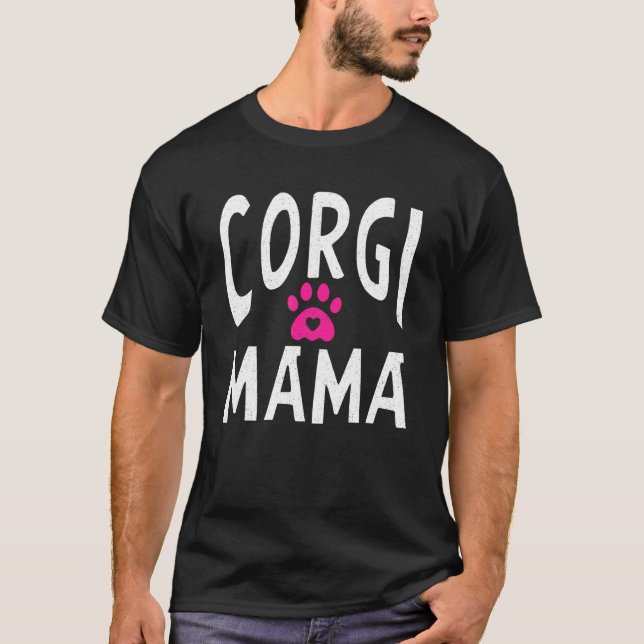 Camiseta Mamãe Corgi Animal Cachorro Fofo Mãe (Frente)