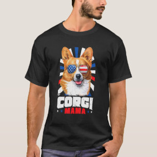 Camiseta Mamãe Corgi do 4 de Julho