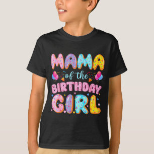 Camiseta Mamãe da aniversariante donut doce aniversário