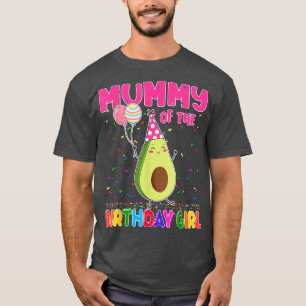 Camiseta Mamãe Da Família Avocados Da Rapariga De Aniversár