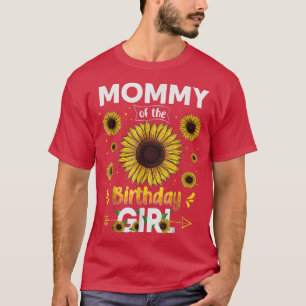 Camiseta Mamãe Da Família De Festas De Girassol