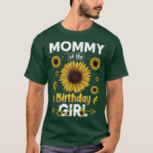Camiseta Mamãe Da Família De Festas De Girassol