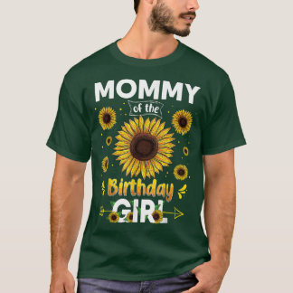 Camiseta Mamãe Da Família De Festas De Girassol