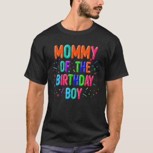 Camiseta Mamãe da Família do Balão do Aniversário que Combi