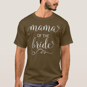 Camiseta Mamãe Da Festa de casamento Da Noiva