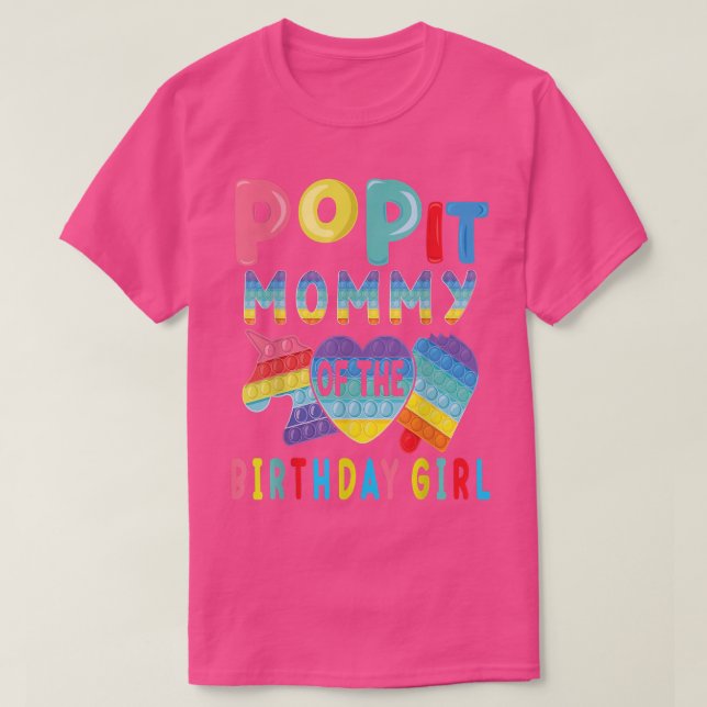 Camiseta mamãe da Garota de Aniversário (Frente do Design)